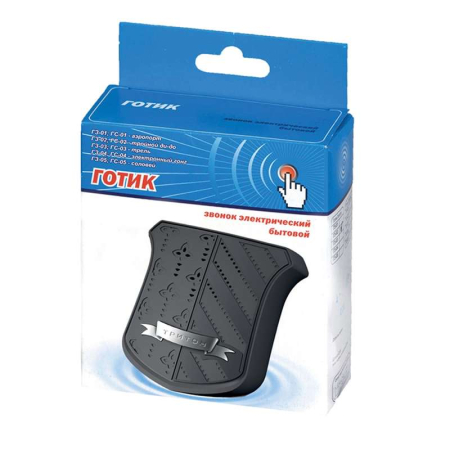 Звонок проводной Готик трель 220В 80-90дБА черн./серебр. МОНОМАХ ГС-03