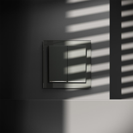 Выключатель 2-кл. СП S70 10А с подсветкой механизм титан Voltum VLS020206