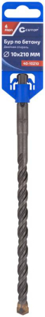 Бур по бетону Profi двойн. резьба SDS-Plus 10х210мм Cutop 40-10210