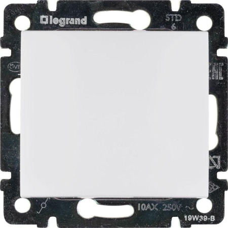 Переключатель проходной 1-кл. СП Valena 10А IP31 250В механизм бел. IEK 774406