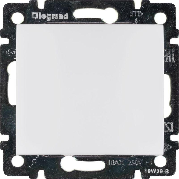 Переключатель проходной 1-кл. СП Valena 10А IP31 250В механизм бел. IEK 774406