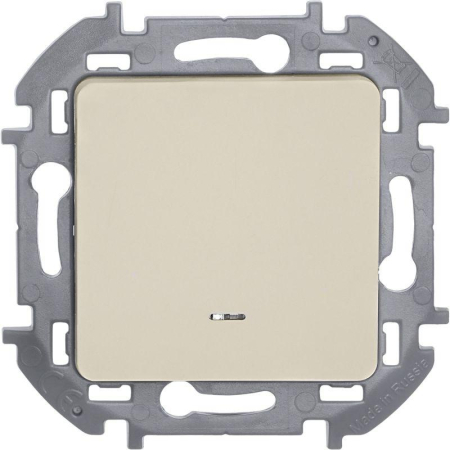 Переключатель 1-кл. Inspiria 10А IP20 250В 10AX с подсветкой/индикацией механизм сл. кость IEK 673661