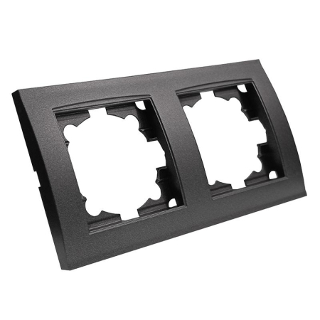 Рамка 2-м Бриллиант горизонт. графит Universal 7947465-Gr