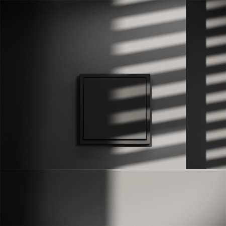 Переключатель перекрестный 1-кл. СП S70 механизм черн. матов. Voltum VLS010508