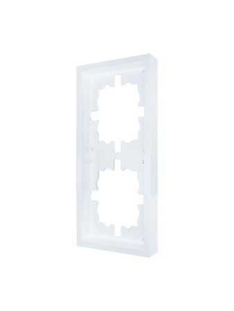 Рамка 2-мест. горизонт. ZIMA бел. LEZARD 704-0200-147