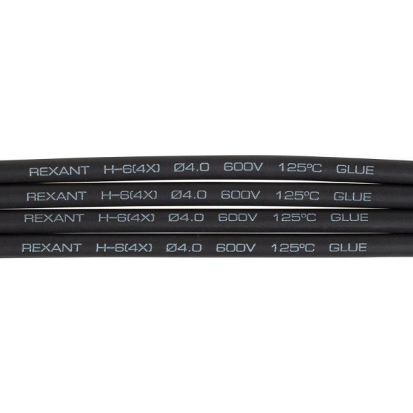 Трубка термоусадочная двустенная клеевая 4/1 (4:1) 1м черн. (уп.10шт) Rexant 23-4006