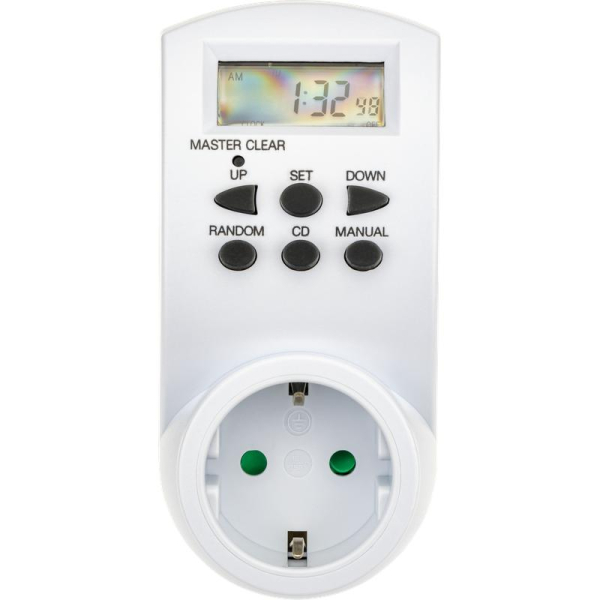 Таймер недельный электронный с заземл. 1.8кВт бел. REV 66989 6