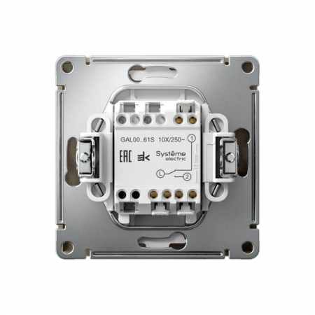 Переключатель 1-кл. ArtGallery 10AX быстрозажим. клем. механизм шампань SE GAL000561S