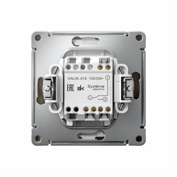 Переключатель 1-кл. ArtGallery 10AX быстрозажим. клем. механизм шампань SE GAL000561S