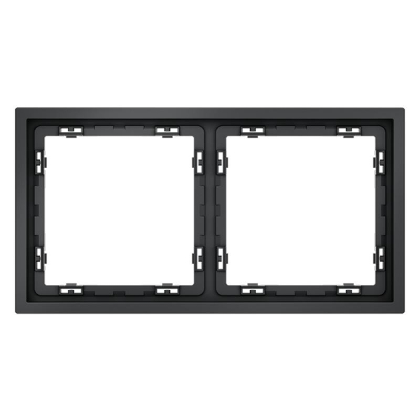 Рамка 2-м S70 пластик. графит Voltum VLS100207