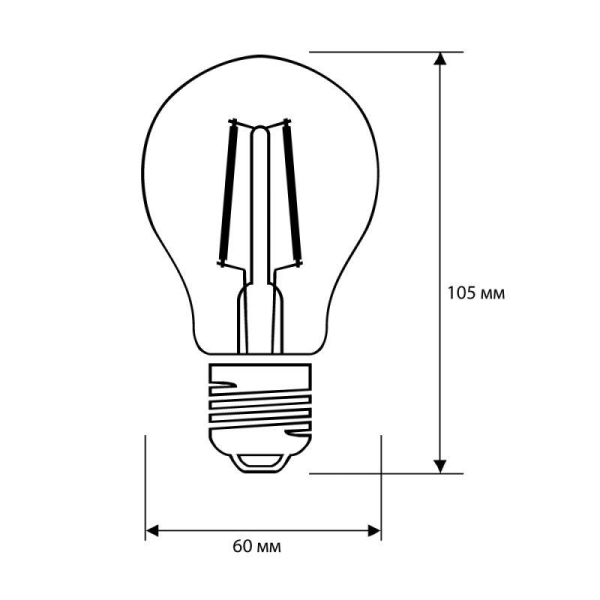 Лампа светодиодная филаментная LED20-A60-FL/845/E27 20Вт грушевидная прозрачная 4500К бел. E27 220-240В Camelion 13719