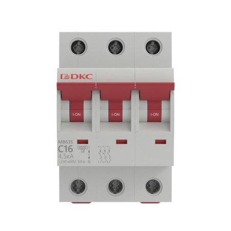 Выключатель автоматический модульный 3п C 16А 6кА MB63 YON MB63N-3PC16