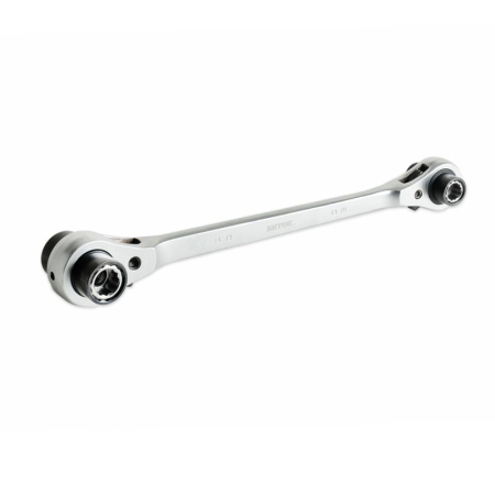 Ключ накидной трещоточный 8х10х12х13х14х17х19х21мм реверсивный (23712) SHTOK 376582