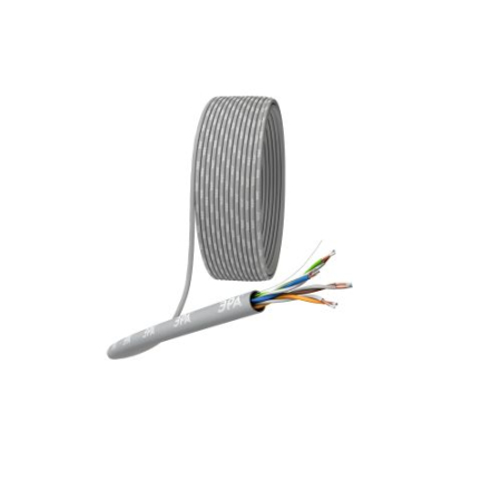 Кабель витая пара U/UTP кат.5E 4х2х24AWG solid CCA PVC Simple сер. (м) UL-4-PVC-A Эра Б0044434