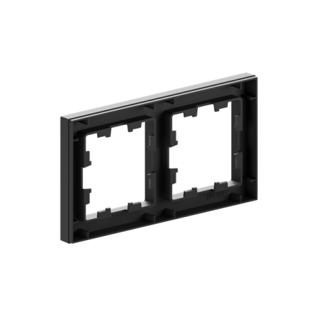 Рамка 2-м Эпика пластик черн. EKF UP1-FPB-02