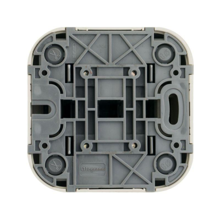 Переключатель проходной 2-кл. ОП Quteo 10А IP20 250В сл. кость IEK 782236