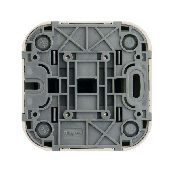 Переключатель проходной 2-кл. ОП Quteo 10А IP20 250В сл. кость IEK 782236