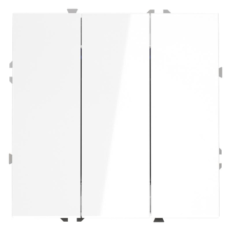 Выключатель 3-кл. СП S70 10А механизм бел. глянцевый Voltum VLS030101