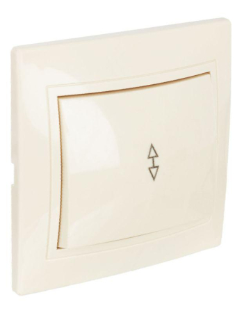 Переключатель проходной 1-кл. СП Кварта 10А IP20 ВСп10-1-0-ККм крем. GENERICA EVK12-K33-10-DM