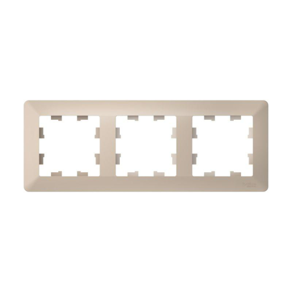 Рамка 3-м AtlasDesign Air песочн./дым. бел. SE ATN221203