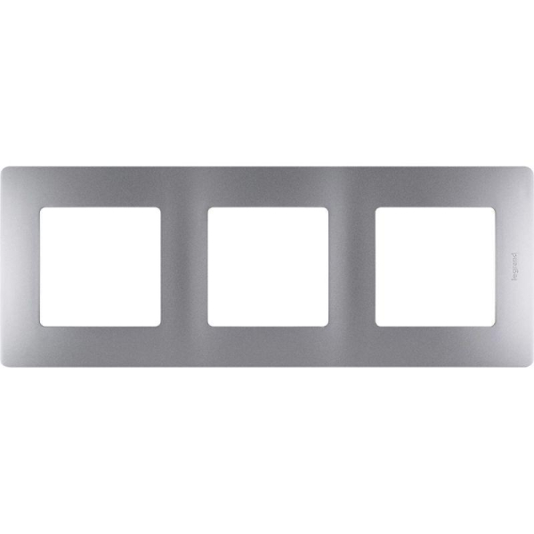 Рамка 3-м Etika алюм. IEK 672553