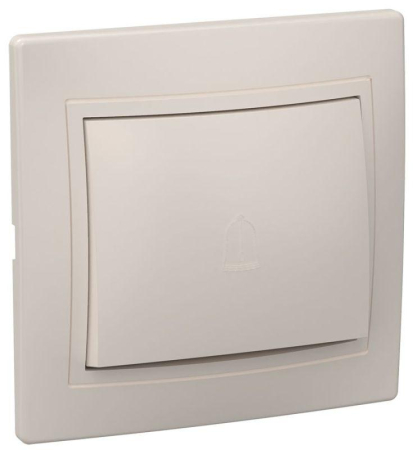 Переключатель проходной 1-кл. СП Кварта 10А IP20 ВСп10-1-0-ККм крем. GENERICA EVK12-K33-10-DM
