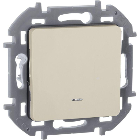 Переключатель 1-кл. Inspiria 10А IP20 250В 10AX с подсветкой/индикацией механизм сл. кость IEK 673661