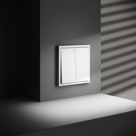 Выключатель 2-кл. СП S70 10А механизм бел. матов. Voltum VLS020102