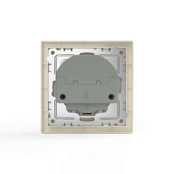 Розетка 1-м СП Pixel IP20 с заземл. с 2-мя заряд. устр. USB тип A+C механизм беж. TOKOV ELECTRIC TKE-PX-R1U2AC-C02