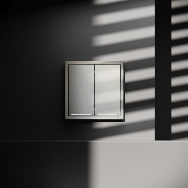 Выключатель 2-кл. СП S70 10А с подсветкой механизм шелк Voltum VLS020204