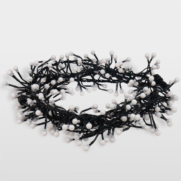 Гирлянда светодиодная "Мишура LED" 3м 288LED бел./тепл. бел. 18Вт 220-240В IP20 провод ПВХ темн. зел. Neon-Night 303-608