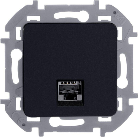 Розетка компьютерная Inspiria RJ45 кат.5E UTP антрацит IEK 673828