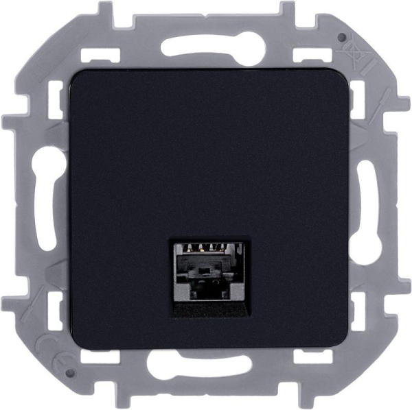Розетка компьютерная Inspiria RJ45 кат.5E UTP антрацит IEK 673828