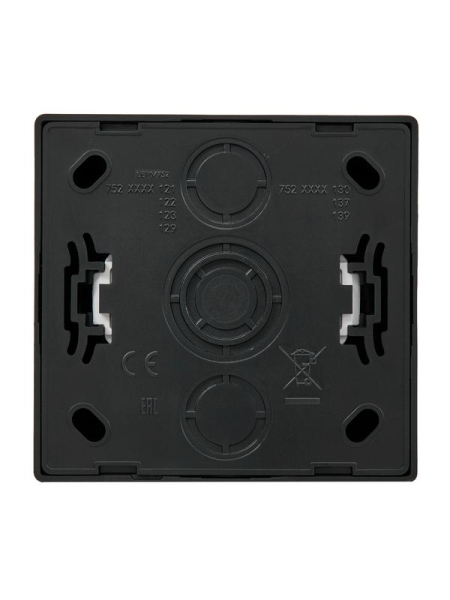 Розетка 1-м ОП LETO с заземл. ПБТ черн. бархат LEZARD 752-4200-122B