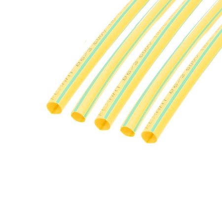 Трубка термоусадочная ТУТ нг 6.0/3.0 желт./зел. 1м Rexant 20-6007