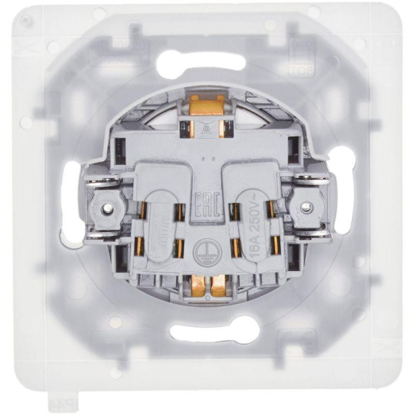 Розетка 1-м СП Inspiria 16А IP44 250В 2P+E защ. шторки с крышкой немецк. стандарт механизм бел. IEK 673740