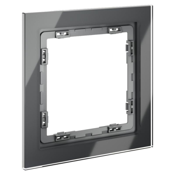Рамка 1-м S70 стеклян. графит Voltum VLS110107