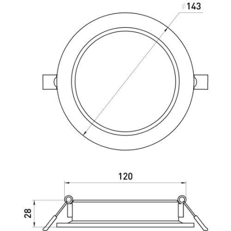 Светильник светодиодный LED 17-12-3K 12Вт 3000К встраив. круглый ЭРА Б0057438