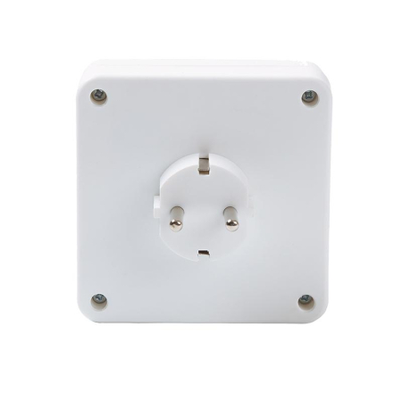 Разветвитель 4-м с заземл. 16А 3500Вт 250В квадрат бел. DОМТОК 2661