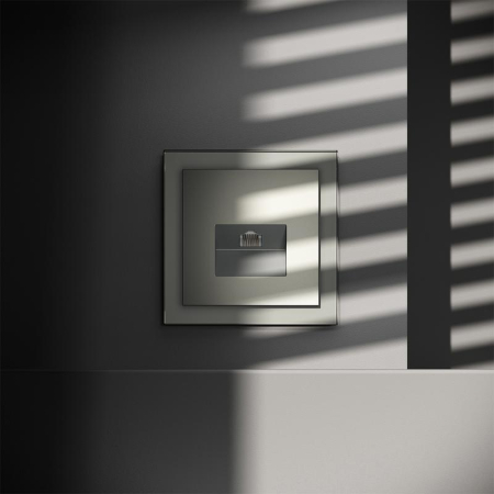 Розетка компьютерная 1-м СП S70 RJ45 кат.6 механизм сталь Voltum VLS060105