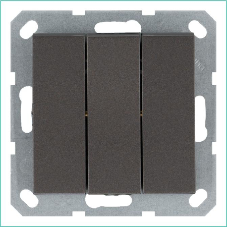 Выключатель 3-кл. 10А IP20 механизм мокко Jasmart G3031Z