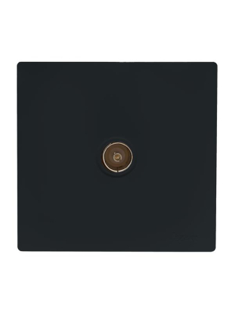 Розетка 1-мест. TV оконечная черн. бархат LEZARD 752-4200-130