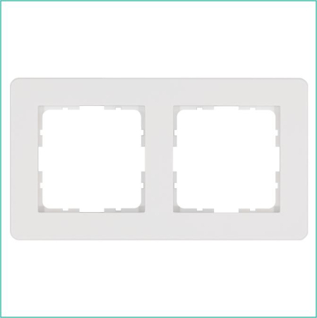 Рамка 2-м G-Flex бел. глянцевый Jasmart G1102W