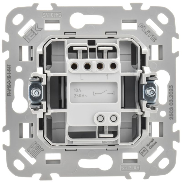 Выключатель 1-кл. СП FLITE ВС11-1-0-ФлА 10А механизм алюм. IEK FI-V10-0-10-1-K47