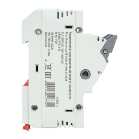 Предохранитель-разъединитель DF 14х51 2п (тип ПВЦ) EKF df142-e