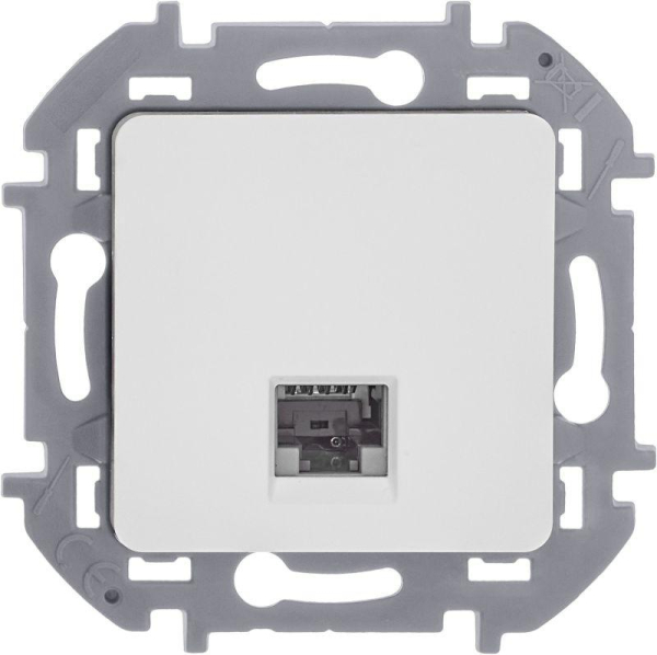 Розетка компьютерная Inspiria RJ45 кат.6 UTP механизм бел. IEK 673830
