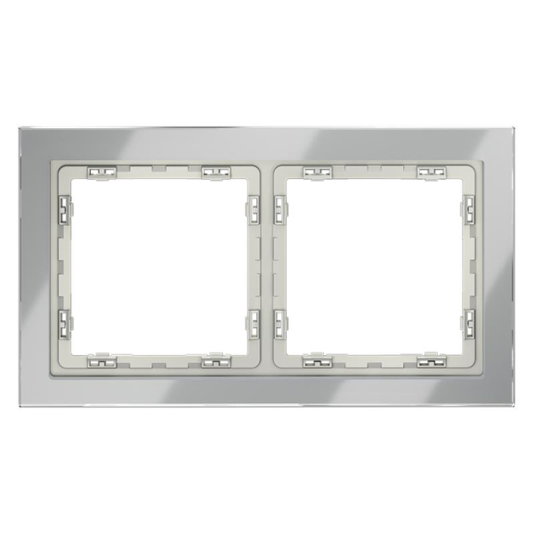 Рамка 2-м S70 стеклян. сталь Voltum VLS110205