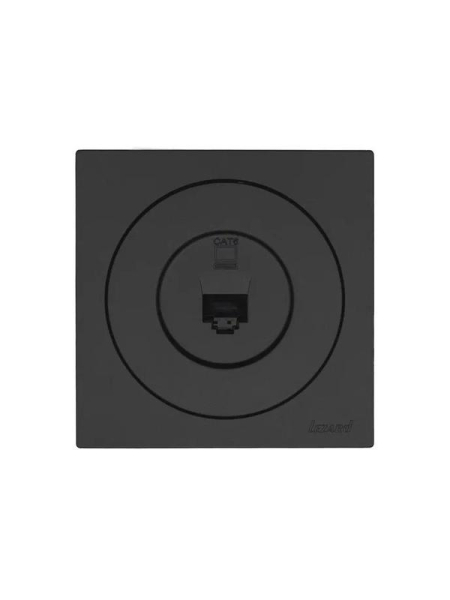 Розетка компьютерная СП OSEN RJ45 кат.6 механизм черн. бархат LEZARD 743-4288-140