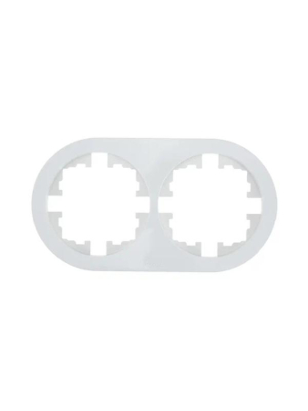 Рамка 2-м OSEN горизонт. круглая бел. LEZARD 744-0200-147