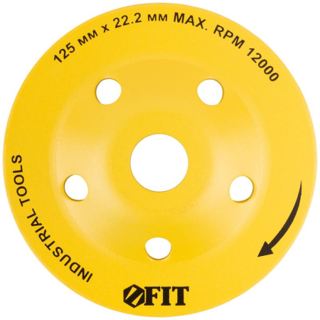 Диск алмазный шлифовальный посадочный d22.2мм два ряда сегментов 125мм FIT 39522
